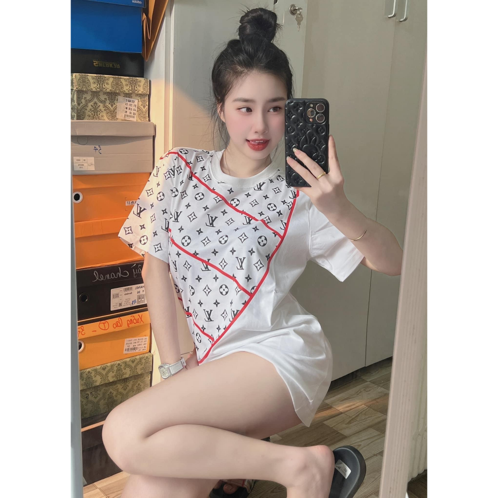 Áo Thun Nam Nữ LV Phối Màu Họa Tiết Monogram Cao Cấp | BigBuy360 - bigbuy360.vn