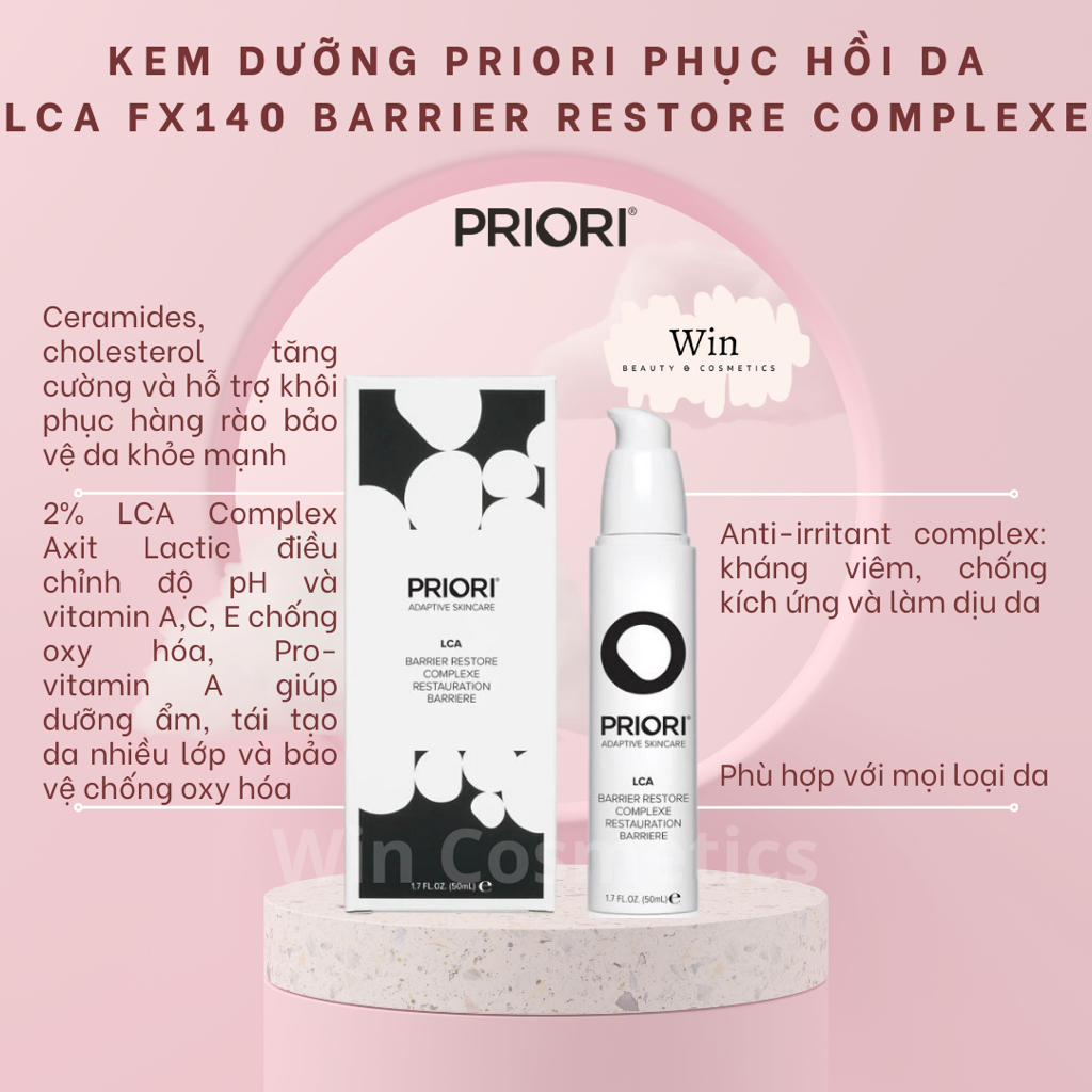 Kem dưỡng Priori LCA Fx140 Barrier Restore Complexe Phục Hồi, Tái Tạo Da