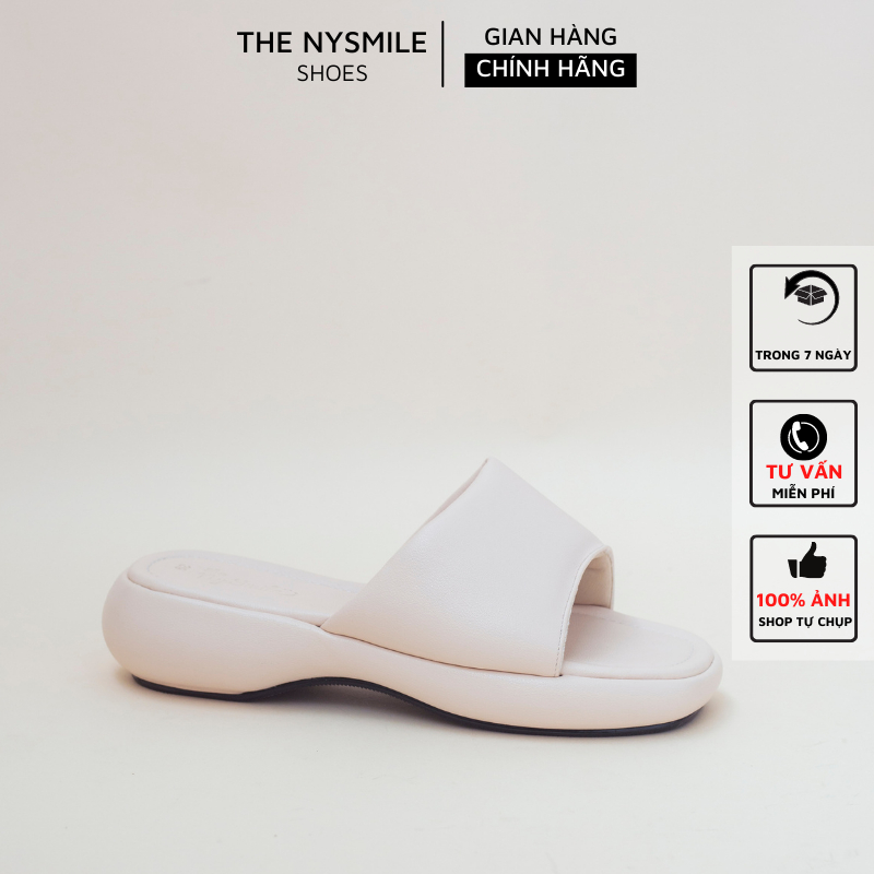 Dép bánh mì nữ 3 phân xuồng quai ngang - THENYSMILE - RANON