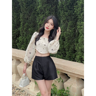 [ CLAY ] Anna Short - Quần short tafta cạp cao dáng phồng có bigsize