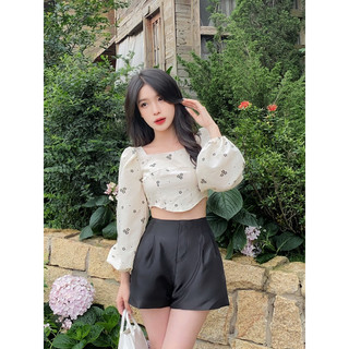 [ CLAY ] Anna Short - Quần short tafta cạp cao dáng phồng có bigsize