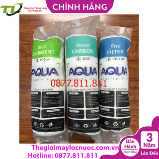 Bộ lõi lọc nước AQUA CÁ số 1-2-3 NEW - Dùng cho tất cả các máy lọc nước