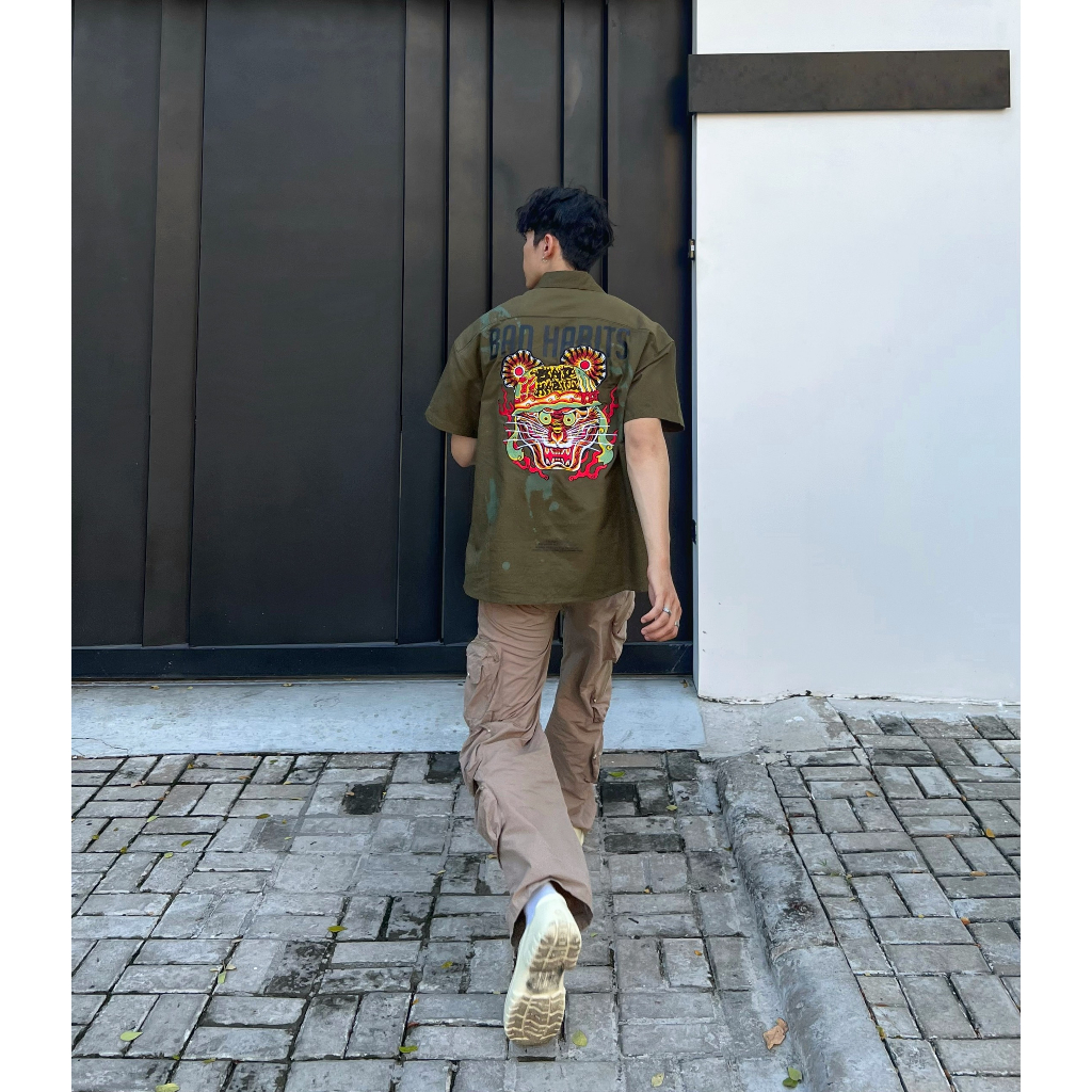 Áo Sơ Mi Nam Nữ Bad Habits HỔ BÁO SHIRT - Local Brand Chính Hãng