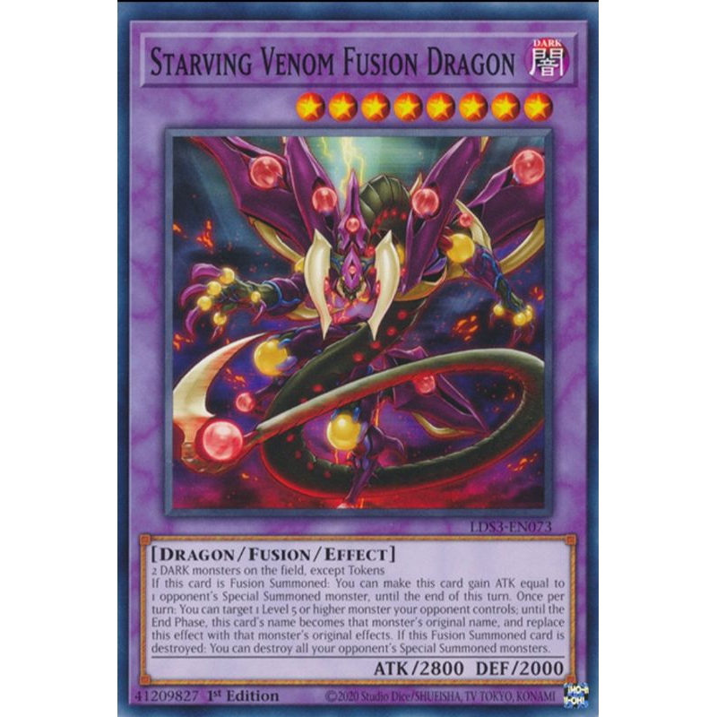 Thẻ bài yugioh ♡ Starving Venom Fusion Dragon♡ HC01-JP042♡Secret Rare