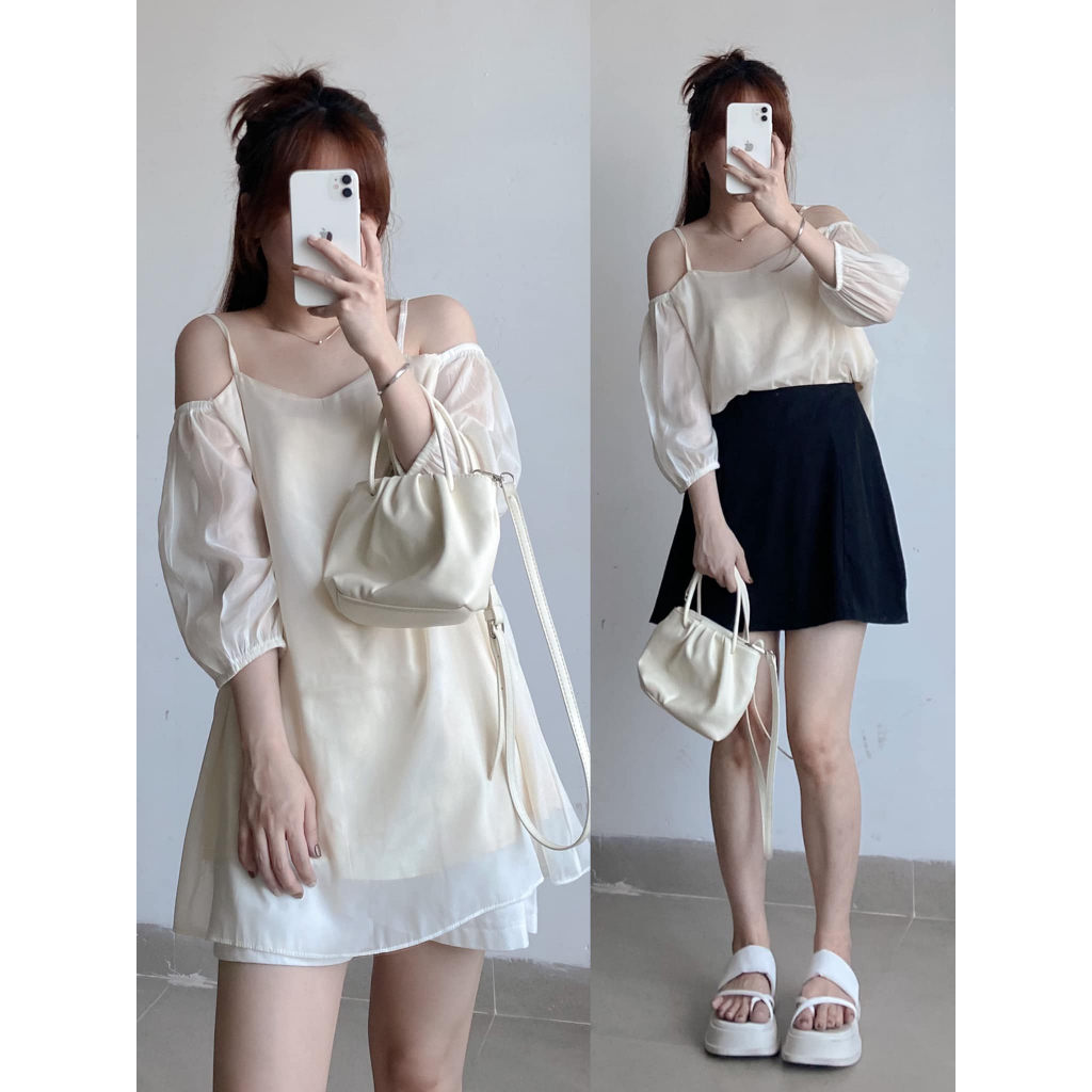 2644 ÁO TƠ 2 DÂY RỚT VAI