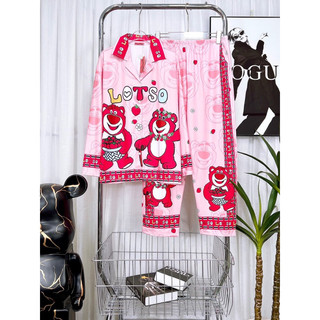 Thun lạnh 3d pijama tay dài quần dài