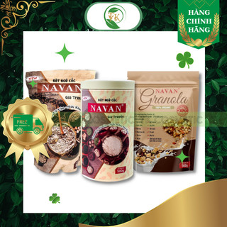 Ngũ cốc navan 7 vị đậu 800gr, hộp 500gr kèm quà tặng, bột ngũ cốc dinh dưỡng, lợi sữa, tăng cân , giảm cân