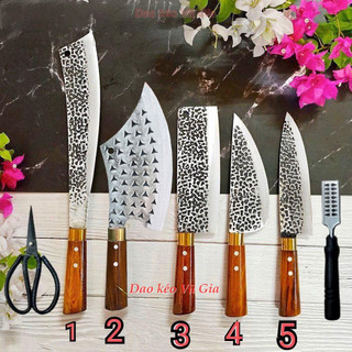 Bộ dao nhíp ô tô cán cẩm chỉ khâu đồng dao chặt thái lọc dao parang sashimi katana - Dụng cụ nhà bếp