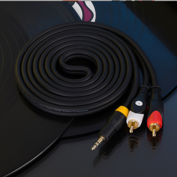 Dây AV Cao cấp chính hãng - jack RCA to 3.5mm -dây loa máy tính nghe nhạc- loại 1
