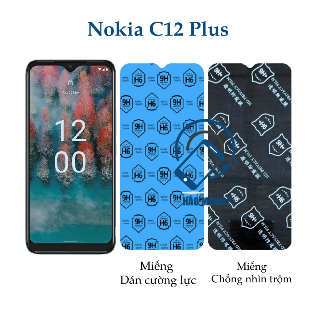 Dán cường lực dẻo nano Nokia C12 Plus ( trong suốt và chống nhìn trộm )