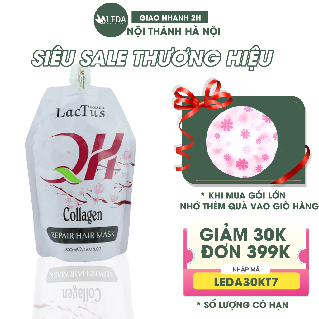 ủ tóc Lactus season giảm gãy rụng,phục hồi hư tổn cho tóc uốn nhuộm QH lactus season leda