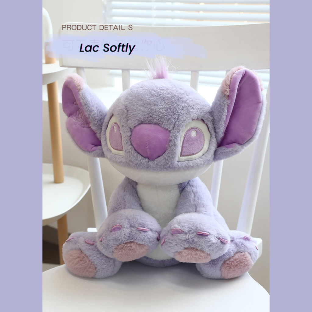 Order | Gấu bông Stitch màu tím pastel mộng mơ, quà tặng lưu niệm dễ thương nhiều kích thước