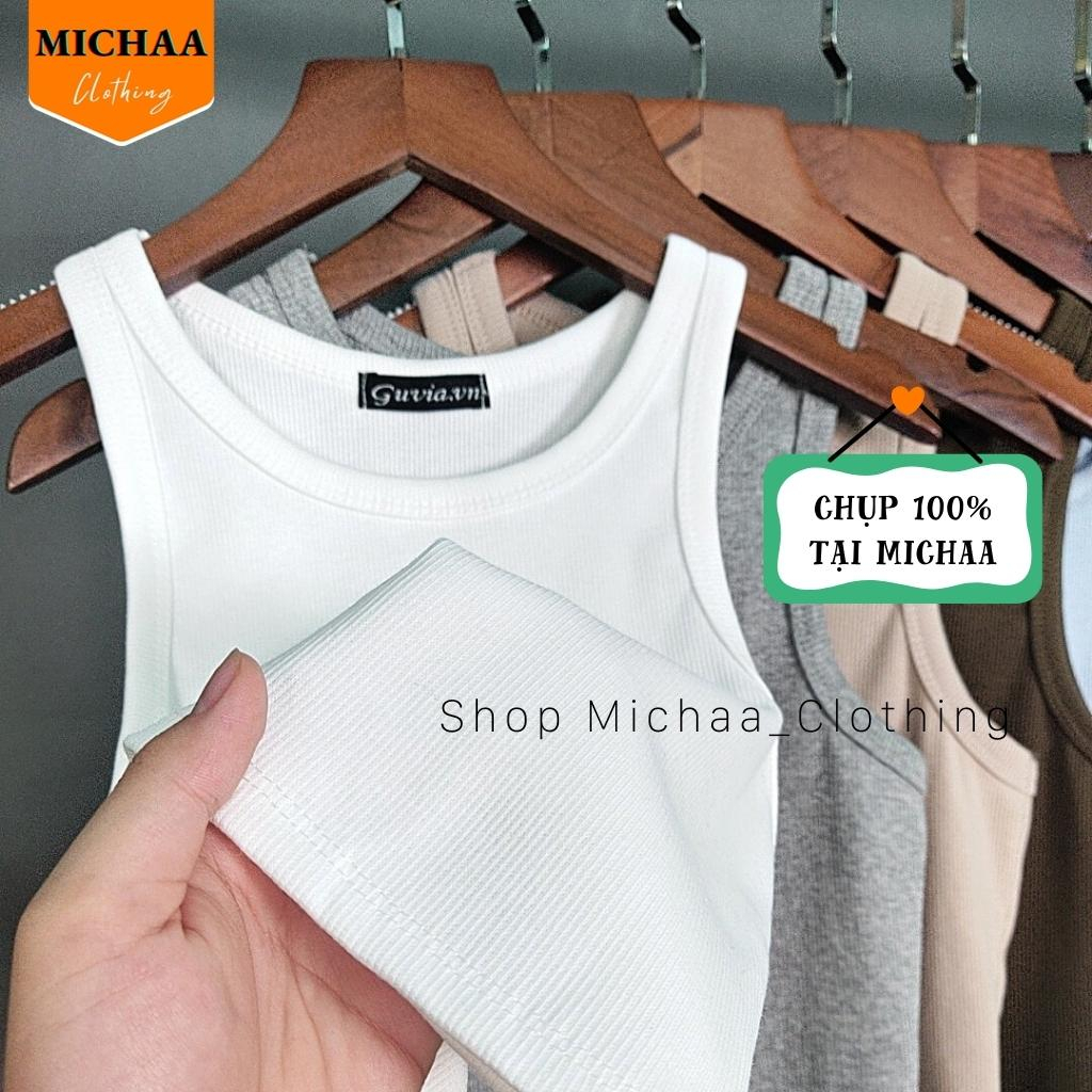 Áo Croptop Ba Lỗ NGƯỢC Nữ Ôm Body Trơn Chất Thun Gân Dày Tốt, Áo thun 3 lỗ nữ Basic Ulzzang - MICHAA | BigBuy360 - bigbuy360.vn