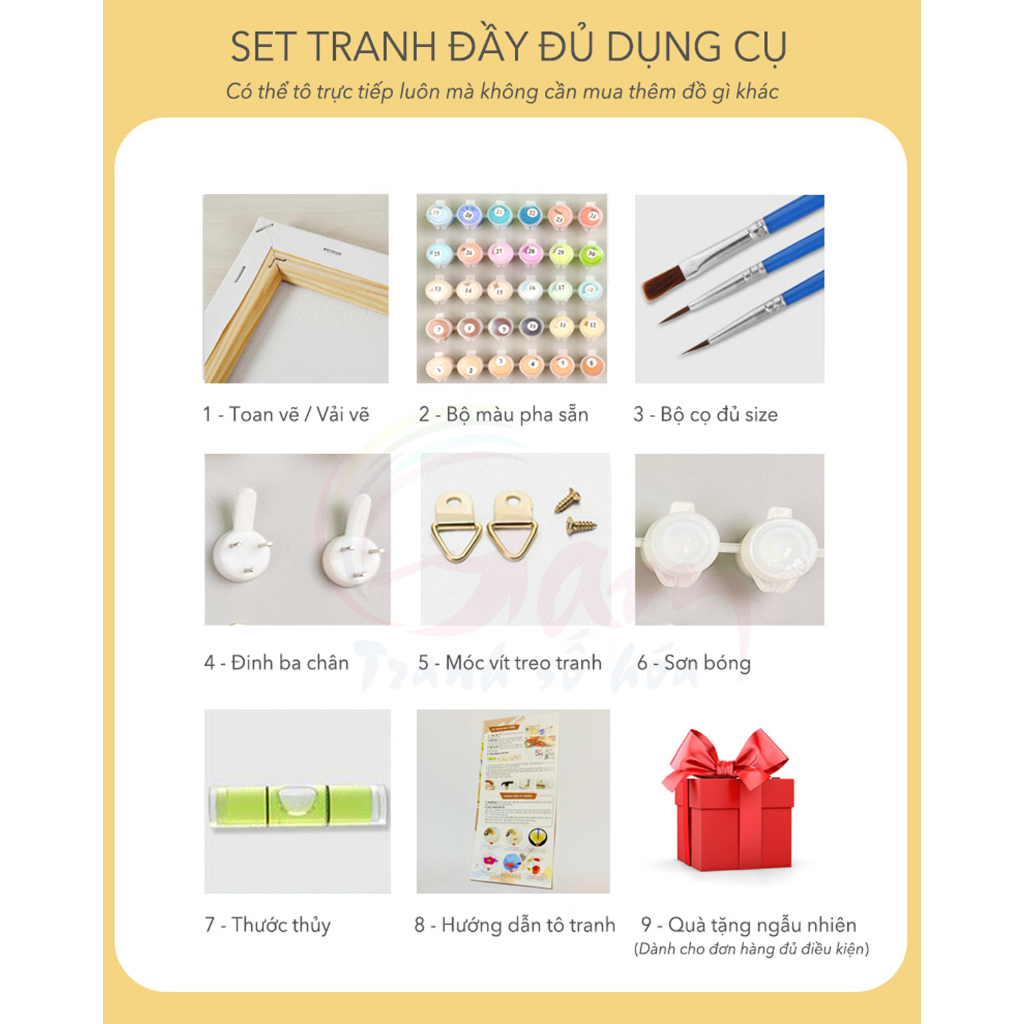 Tranh số hoá tự tô màu theo số COCI hoa mẫu đơn đỏ trong đêm TC4014 có khung