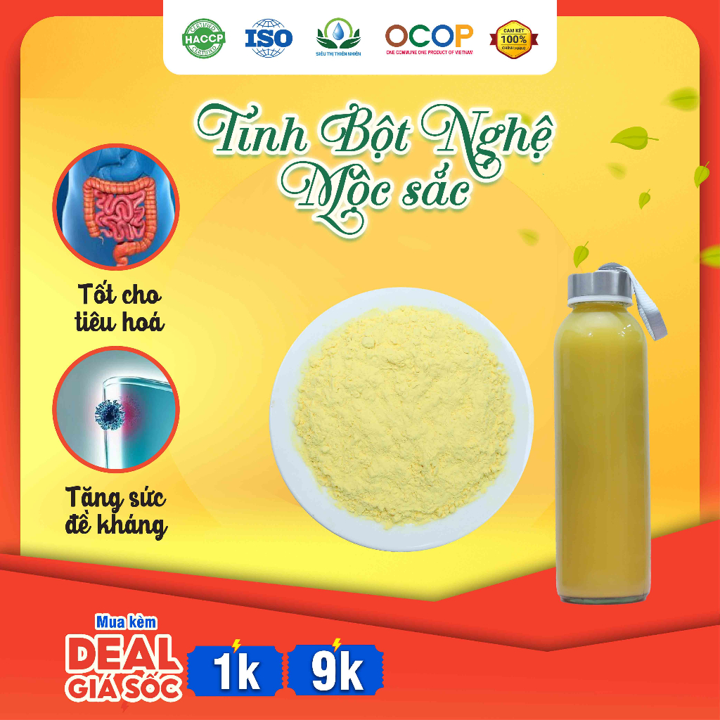 Tinh Bột Nghệ Nguyên Chất - Giảm Đau Dạ Dày, Kiểm Soát Tiểu Đường Tốt - Siêu Thị Thiên Nhiên