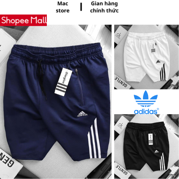 Quần Ngố nam , Quần short nam thể thao Adidas big size kẻ sọc cao cấp thoáng mát không xù cho mùa hè