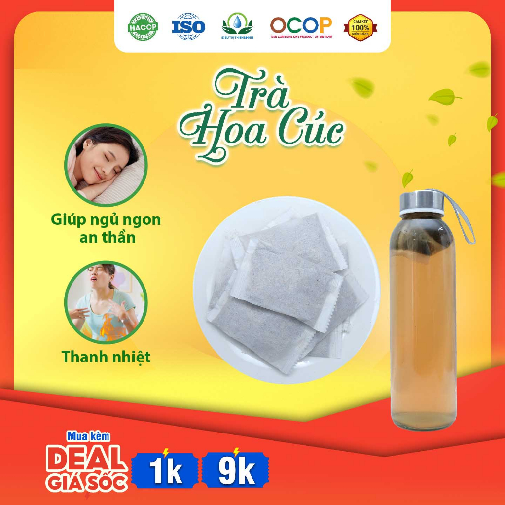 Trà Hoa Cúc hộp 30 Túi Lọc x 3Gram Siêu Thị Thiên Nhiên