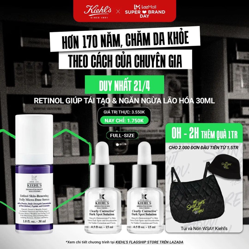 Sét túi và nón gif của kiehl
