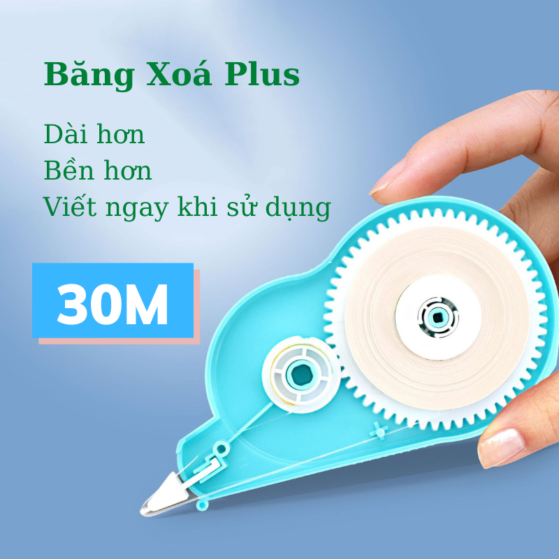 Băng Kéo Xóa Bút Bi 30M Bút Xóa Kéo Xóa Lỗi Sai Viết Ngay Được Sau Khi Xóa Cuộn Lớn 30m QueenLee Store