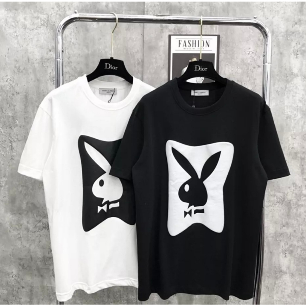 Áo Phông Nam Nữ Thỏ Playboy - Hình In 5D Siêu Nét Chất Liệu Cotton Cao Cấp From Dáng Unisex
