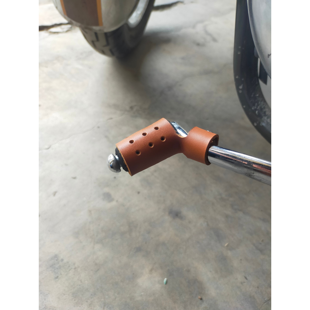 Bọc cần số xe moto da bò thật