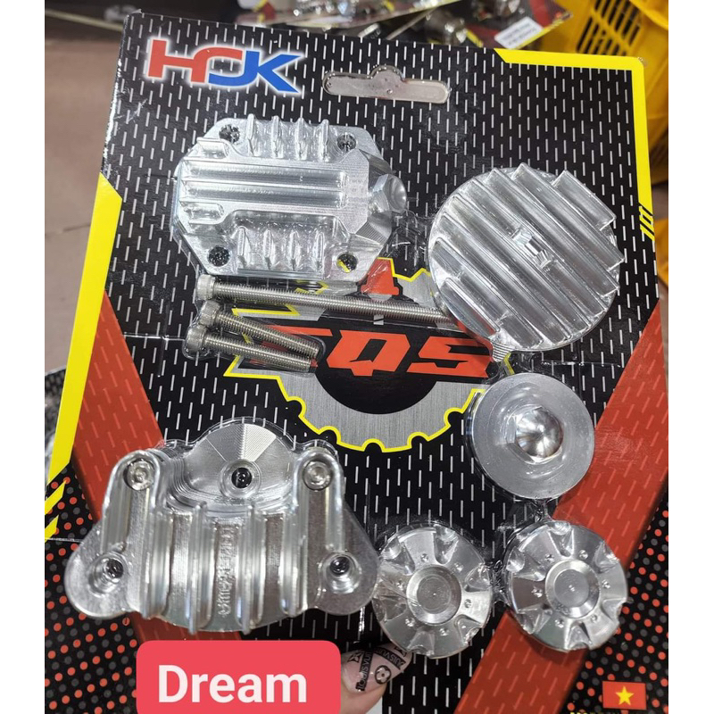 Bộ  nắp đầu nhôm CNC mẫu Katawa dành cho Dream, Wave