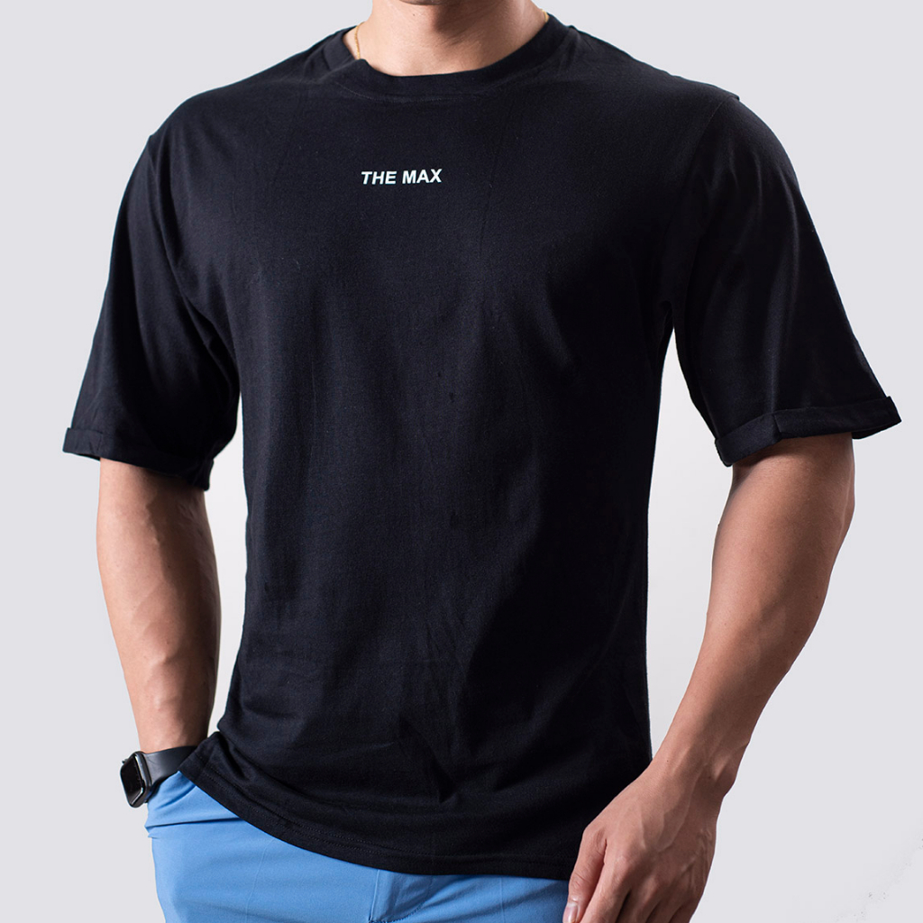 Áo Cộc tay Coton dáng oversize ( themax in chữ nhỏ )