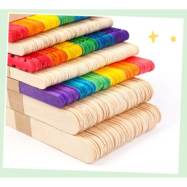 Que kem màu  - Que đè lưỡi - 15x2 cm