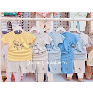 Bộ cộc tay petit Lullaby họa tiết cho bé trai chất siêu mát NH123V