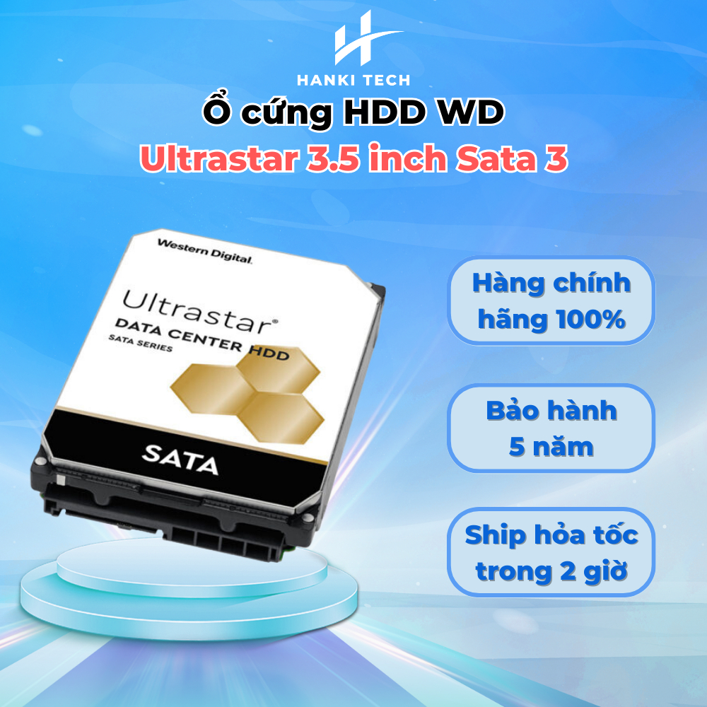 Ổ cứng HDD Western Digital Ultrastar 3.5 inch Sata 3 | Hanki Tech