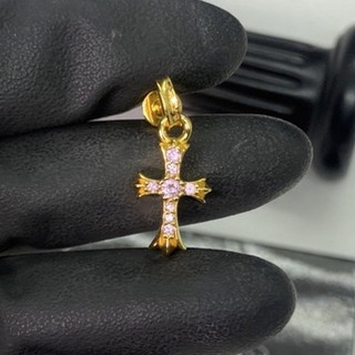 Bông tai Chrome Heart Cross vang 22K fullbox túi.