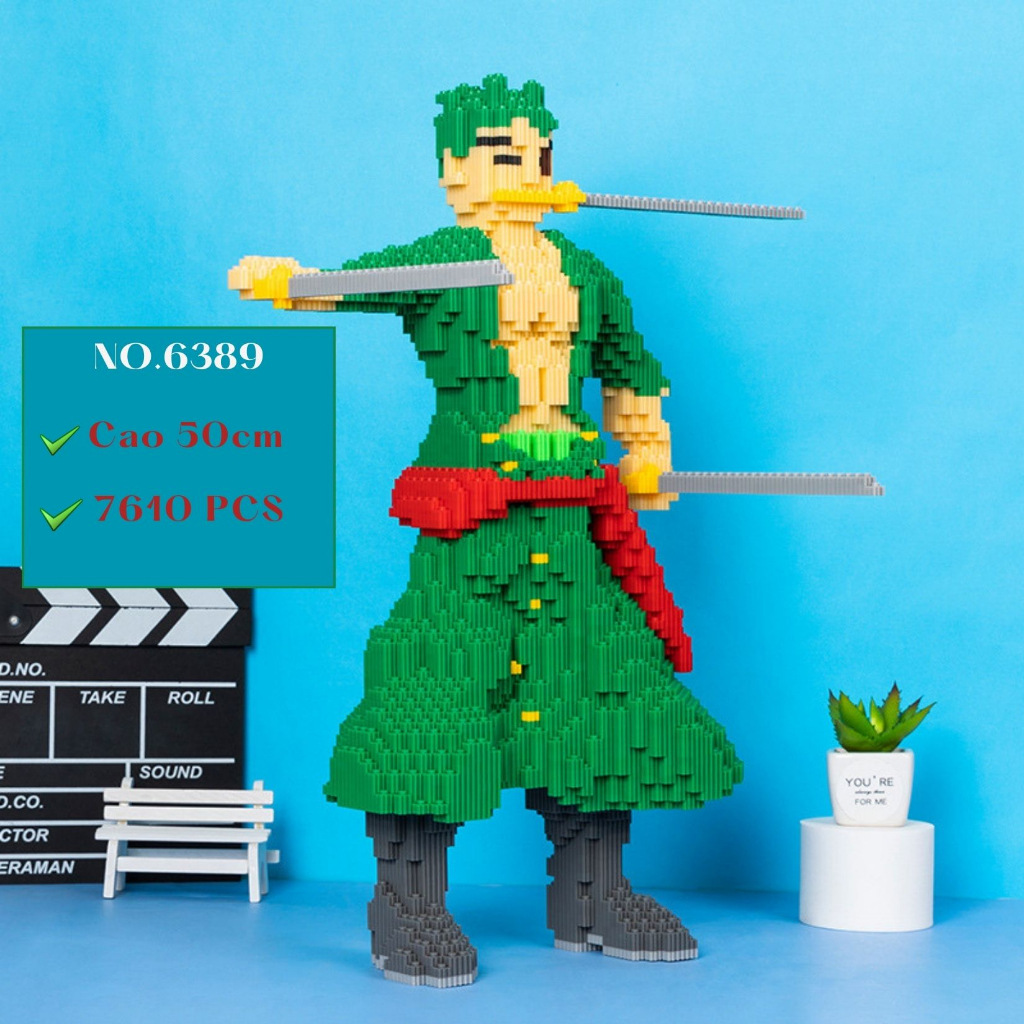 Mô Hình Lắp Ghép Các Nhân Vật Trong Game Phim & Truyện Conan, Zoro One Piece, Spiderman, Đại chiến Jinja