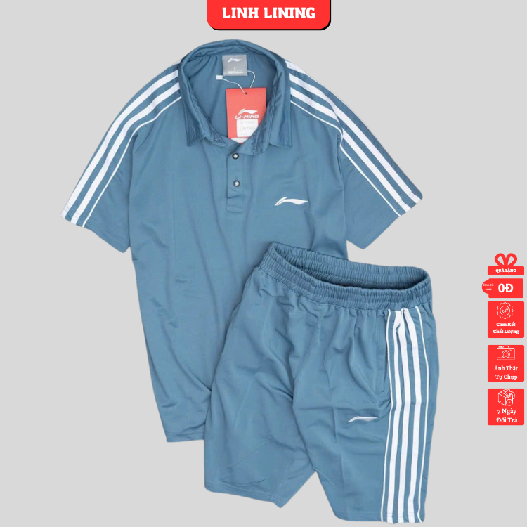 bộ thể thao mùa hè nam, sét thể thao lining nam mẫu mới nhất năm nay sỉ