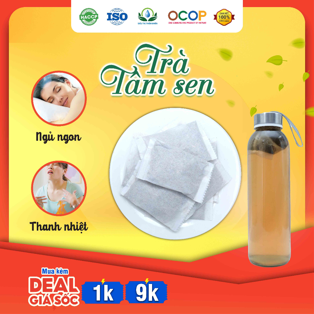 Trà an thần Mộc sắc hỗ trợ mất ngủ hộp 30 túi lọc 3gram - Siêu thị thiên nhiên