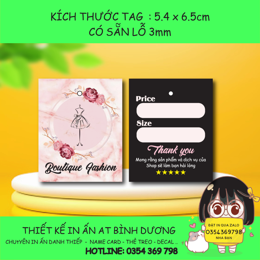 Tag giấy treo quần áo