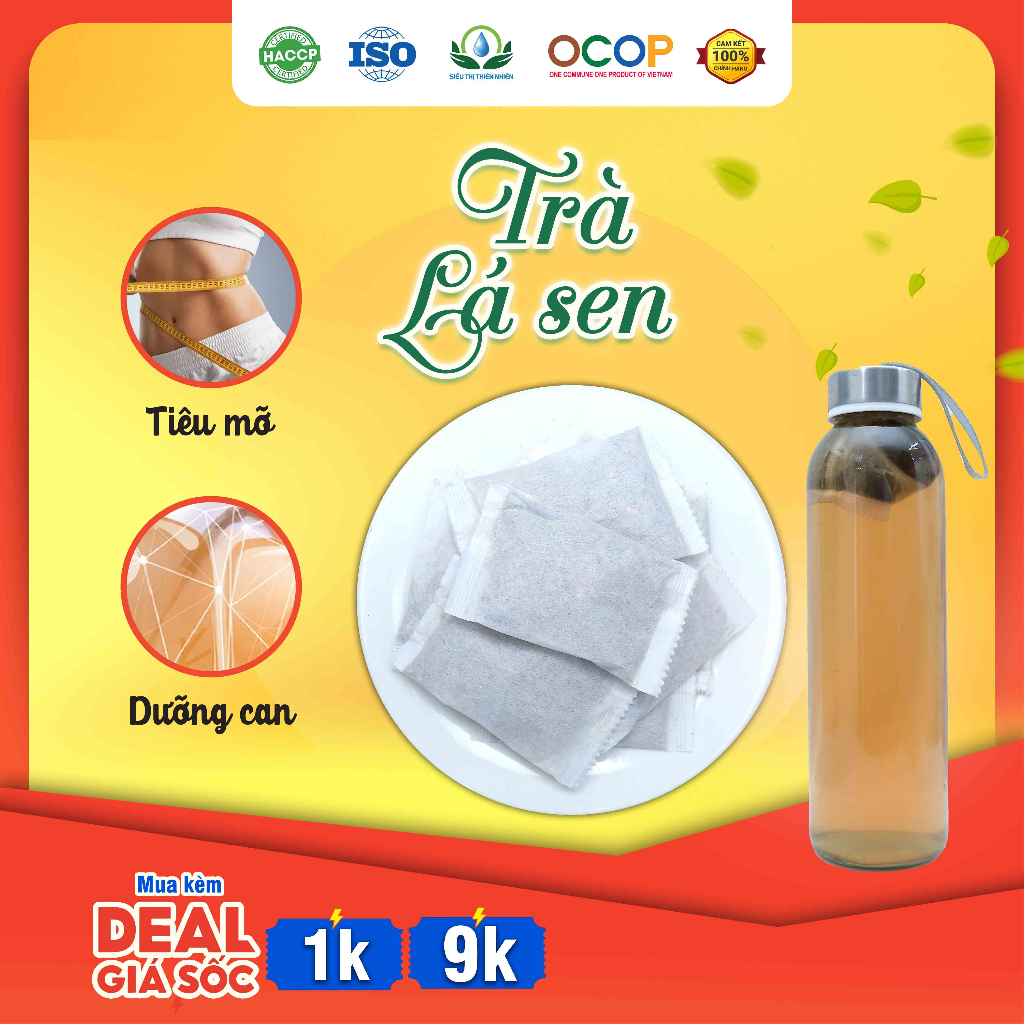 Trà Lá Sen hộp 30 Túi Lọc Siêu Thị Thiên Nhiên