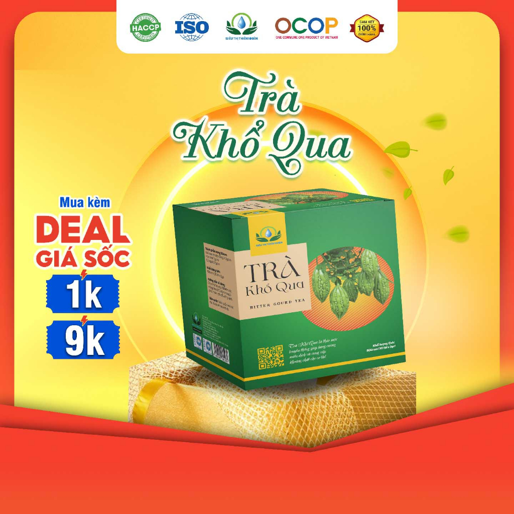 Trà Khổ Qua  hộp 30 Túi Lọc Siêu Thị Thiên Nhiên