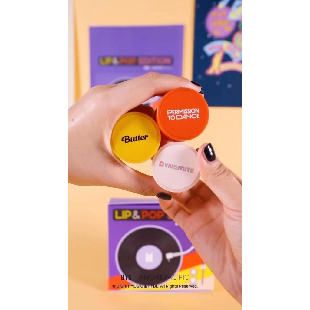 Set mặt nạ ngủ môi BTS X LANEIGE Lip Sleeping Mask Lip & Pop Edition Set