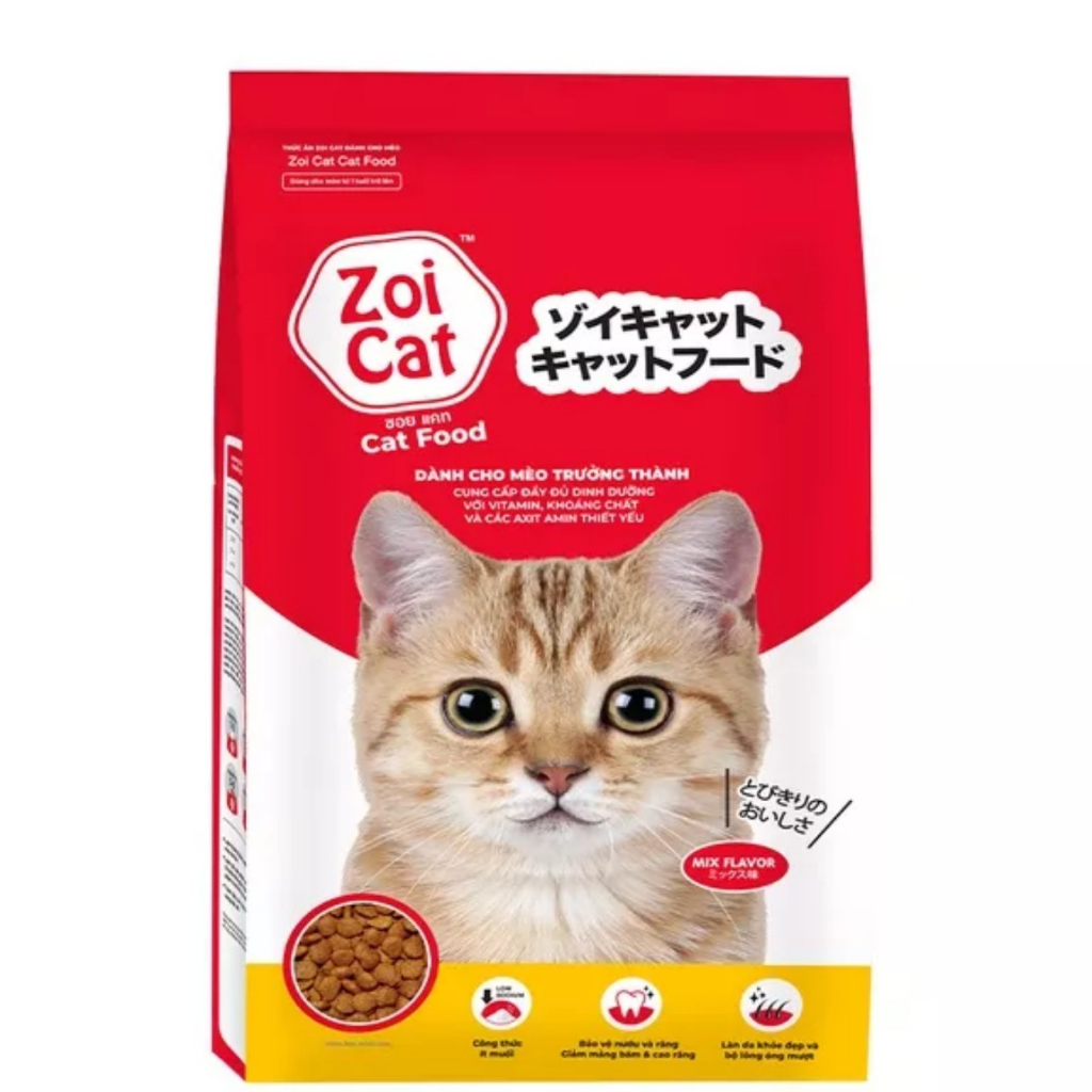 Thức ăn cho mèo trưởng thành trên 12 tháng tuổi hạt Zoicat 1 kg - Docapetshop