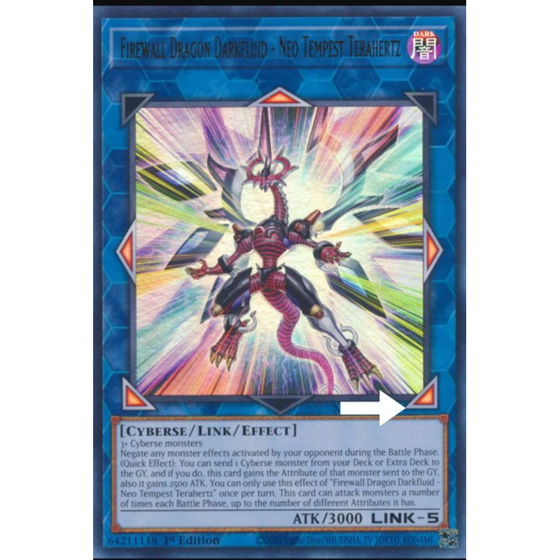 Thẻ bài yugioh  ♡ Firewall Dragon Darkfluid - Neo Tempest Terahertz