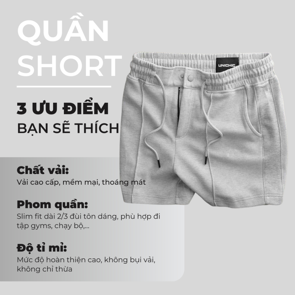 Quần Lửng Nam Màu Xám,Đen, Trắng, Đen, Xanh Đen Quần Short Nam Tập Gym, Chạy Bộ QDK230 zunichic
