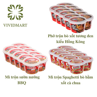 - afotech - tô cung đình kool 3 vị: mì trộn spaghetti, mì trộn bbq sườn nướng, phở trộn bò tương đen