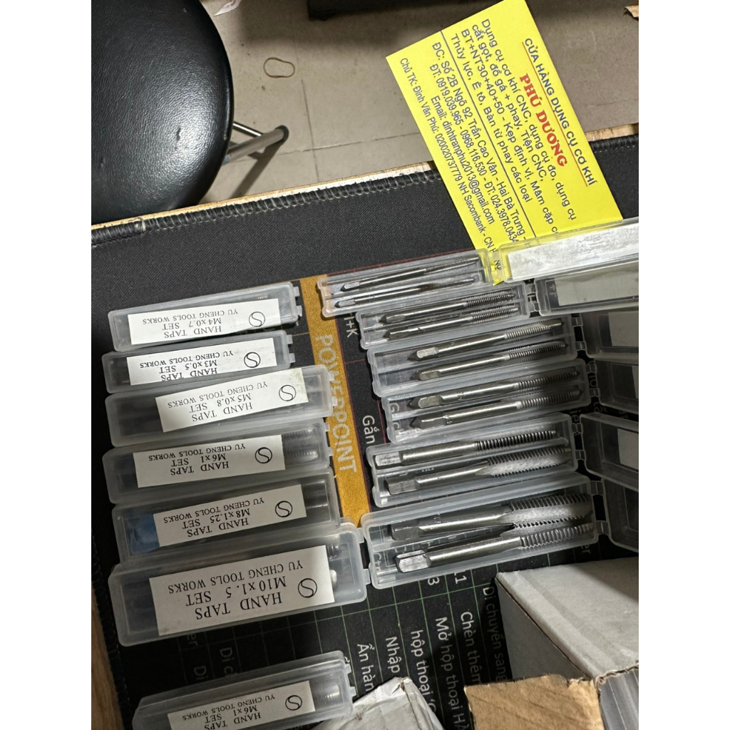 Mũi taro ren các loại M3-M4-M5-M6-M8-M10 kèn tay quay ta rô T 3-8mm