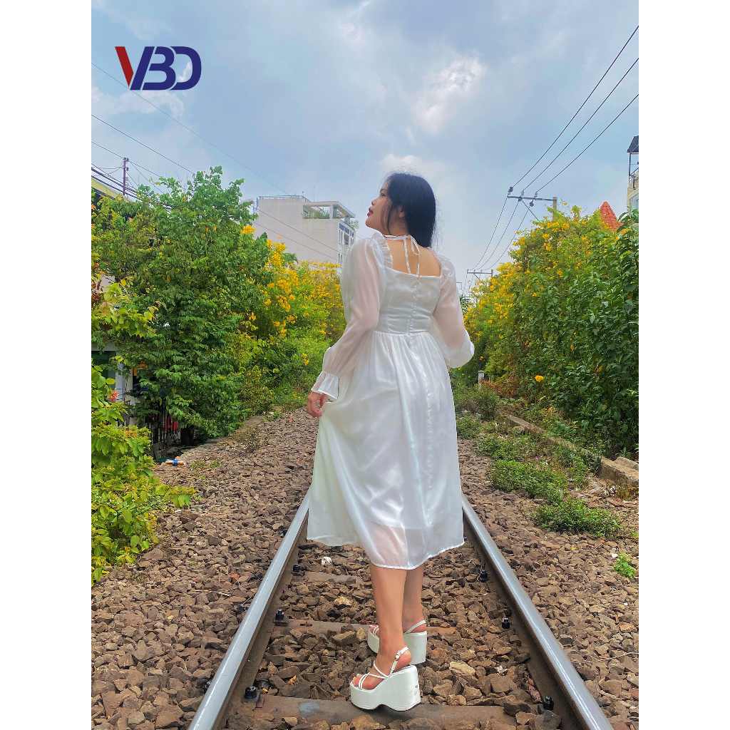 Đầm voan bigsize dáng dài DA046 dành cho nàng béo mập từ 45 tới 90kg