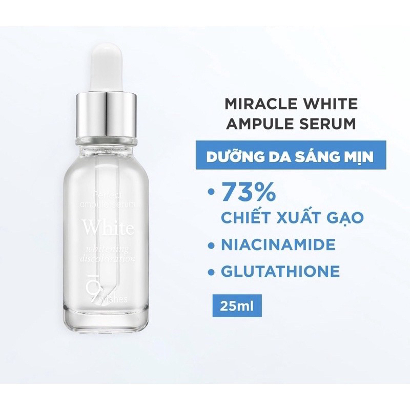 Tinh Chất Dưỡng Trắng Da 9Wishes Perfect Ampule Serum White 25ml