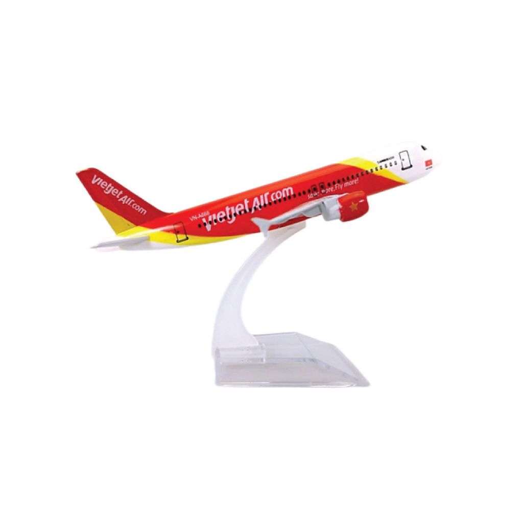 Mô hình máy bay VietJet Air VN-A668 Airbus A320 16cm MB16139