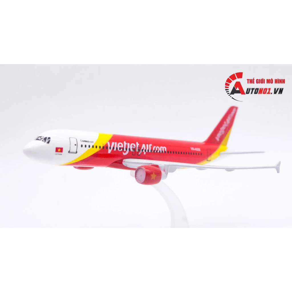 Mô hình máy bay VietJet Air VN-A668 Airbus A320 16cm MB16139