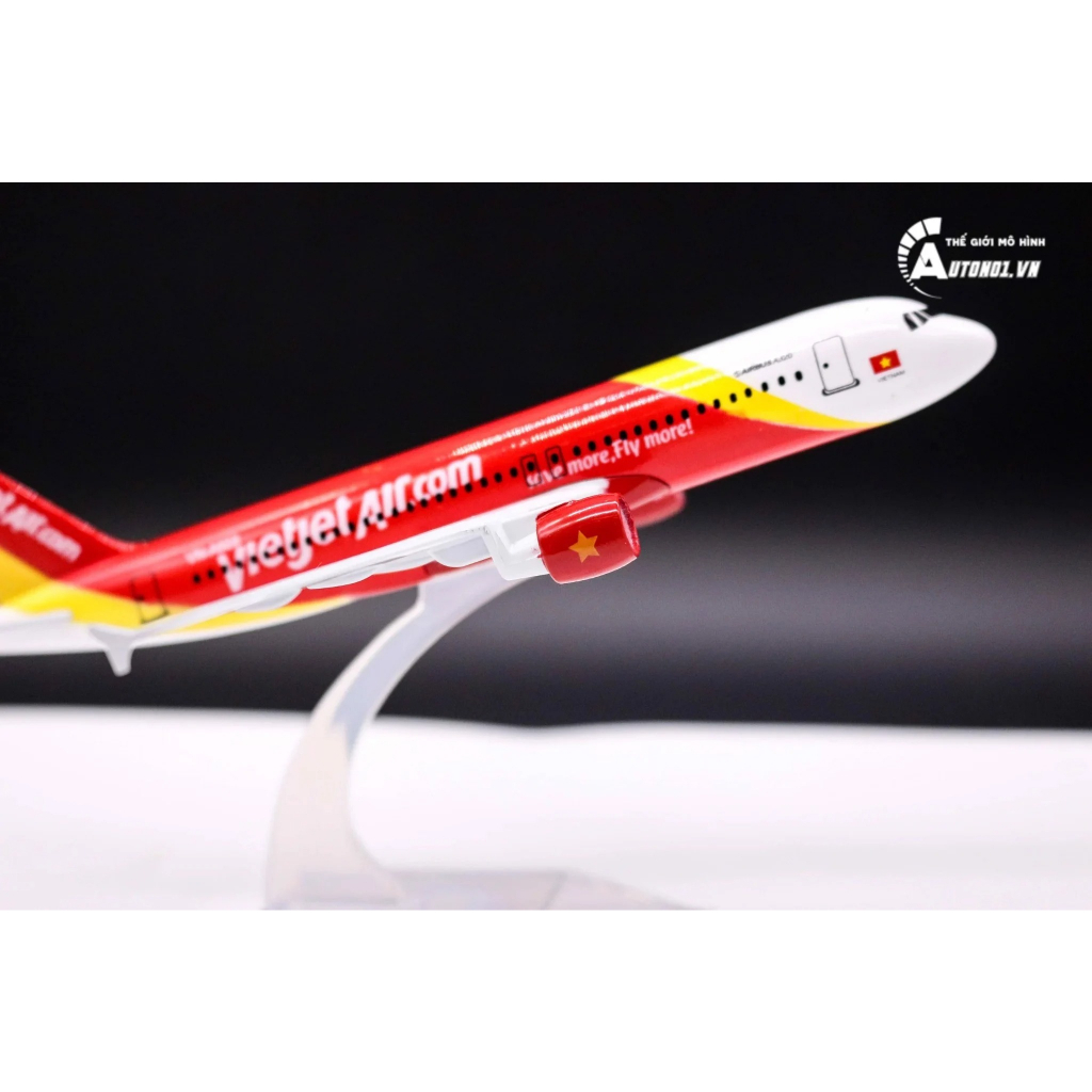 Mô hình máy bay VietJet Air VN-A668 Airbus A320 16cm MB16139