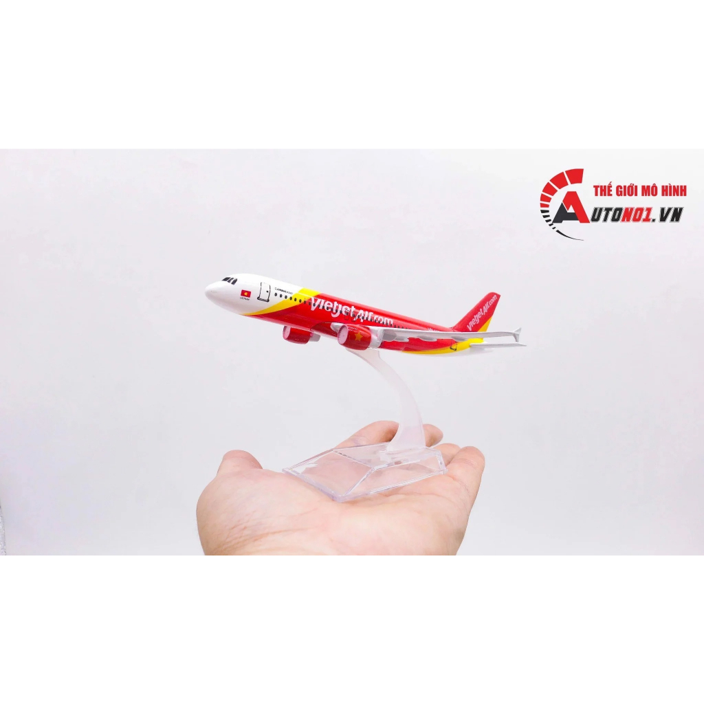 Mô hình máy bay VietJet Air VN-A668 Airbus A320 16cm MB16139