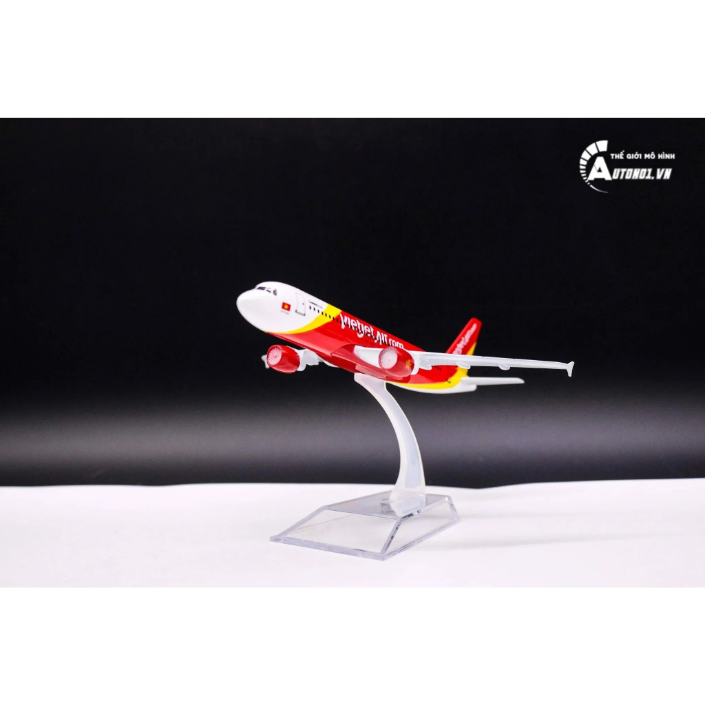 Mô hình máy bay VietJet Air VN-A668 Airbus A320 16cm MB16139